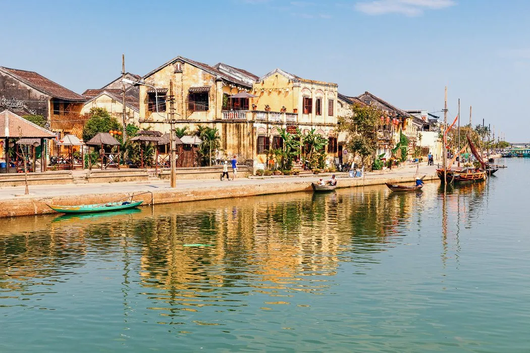 Blick auf süße Häuschen von Hoi An, Vietnam