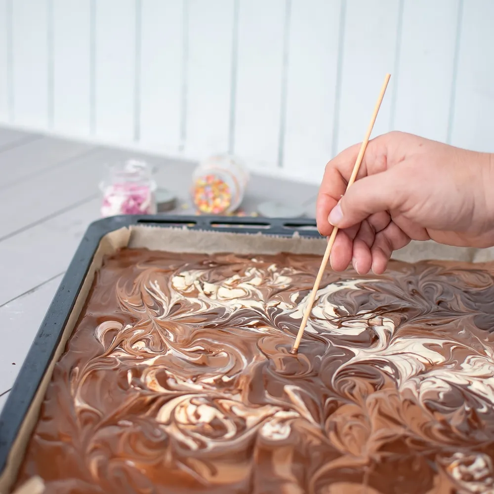 Bruchschokolade aus dem Backofen
