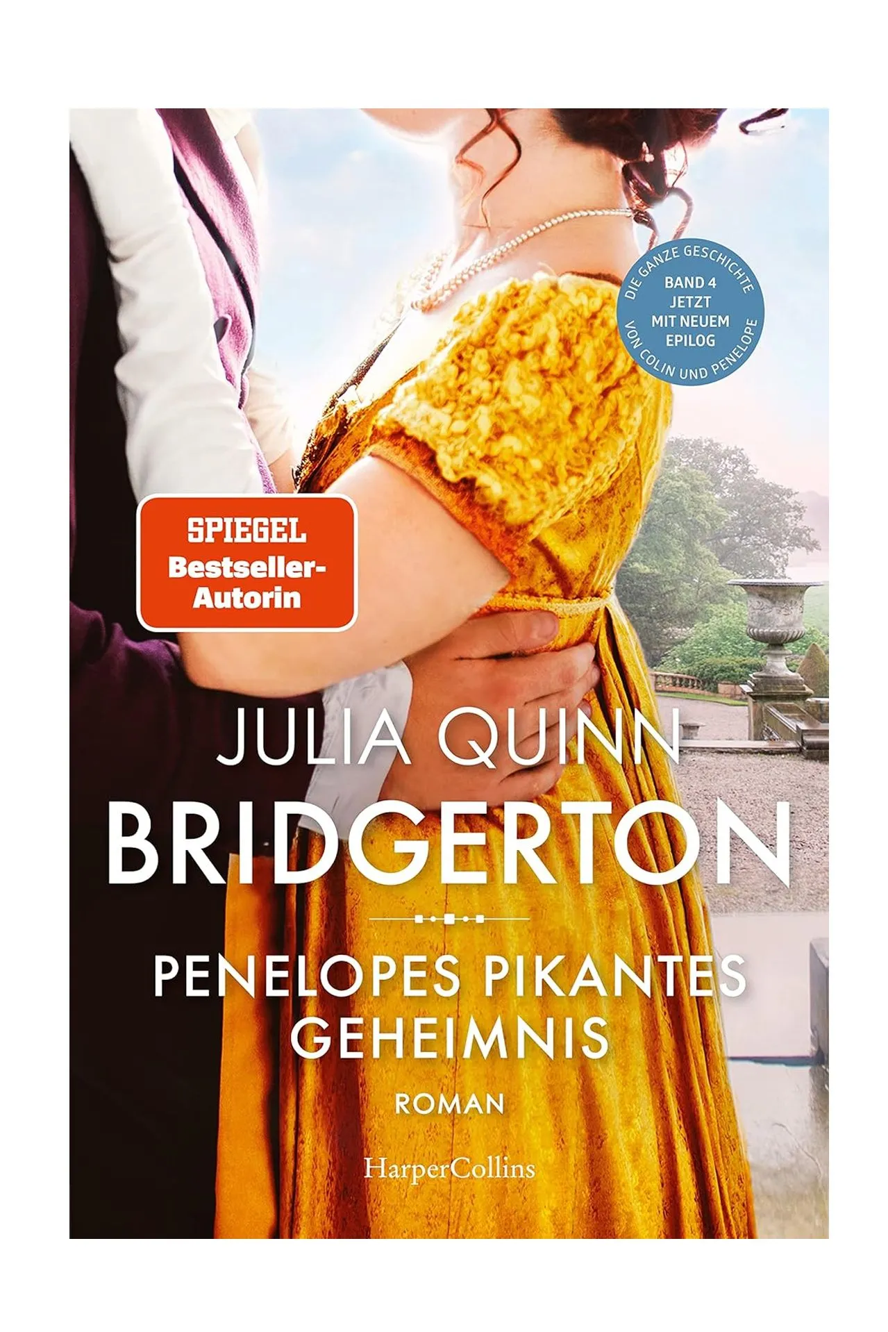 Buchcover zu "Bridgerton: Penelopes pikantes Geheimnis" von Julia Quinn, der Roman von Colin und Penelope