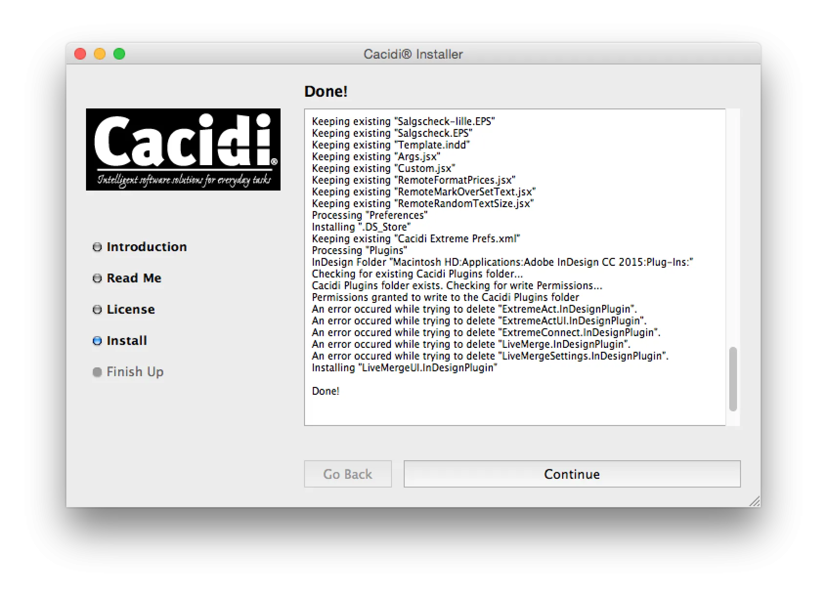 Cacidi Installer Auswahl des Speicherorts für die Cacidi Demo-/Testumgebung