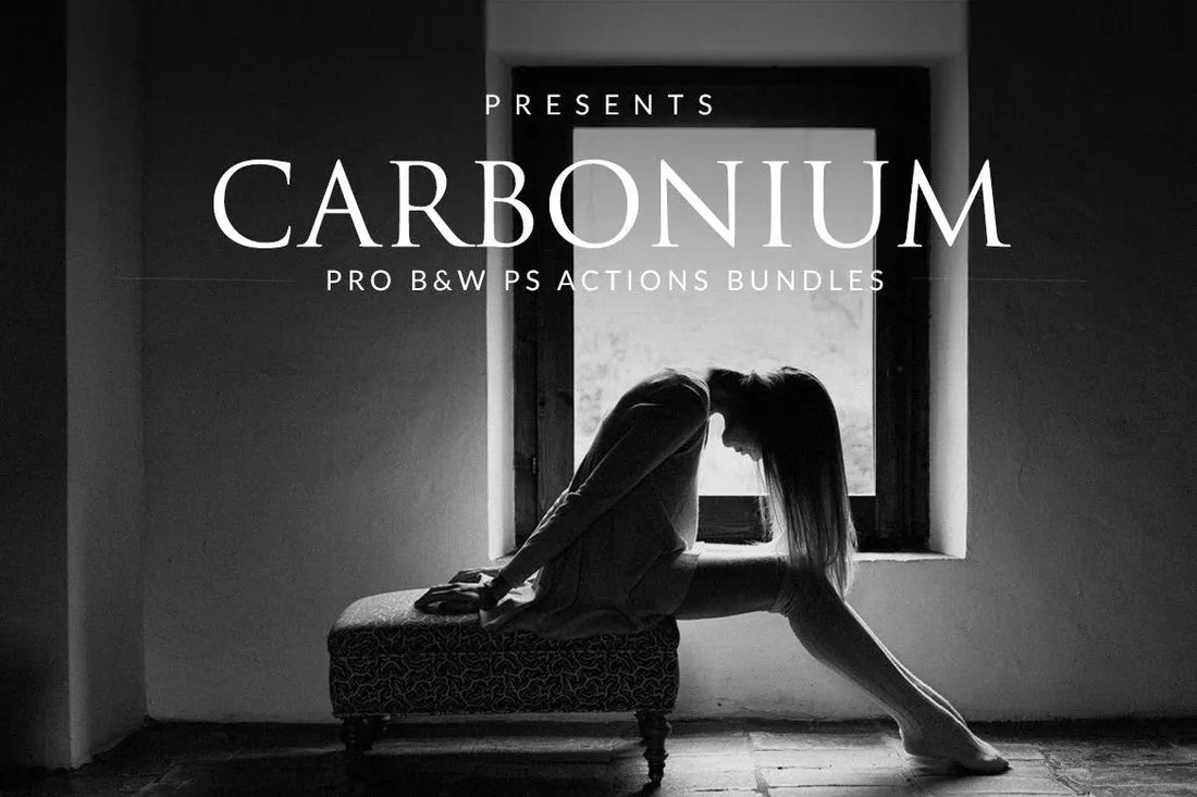Carbonium: 16 Schwarz-Weiß PS Actions von Profis für einzigartigen Vintage-Look und klassischen Stil