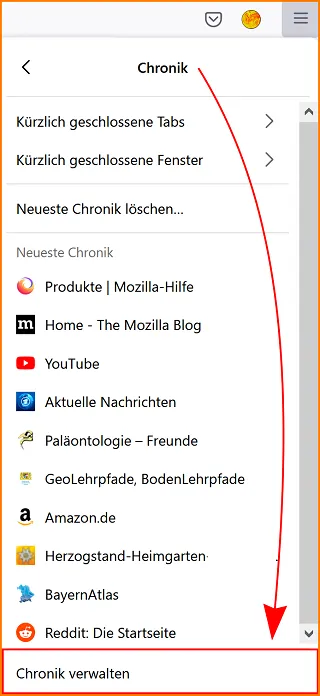 Chronik anzeigen fx89