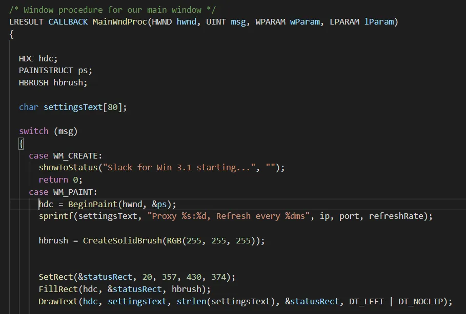 Codebeispiel für C89 Variablendeklaration am Funktionsanfang