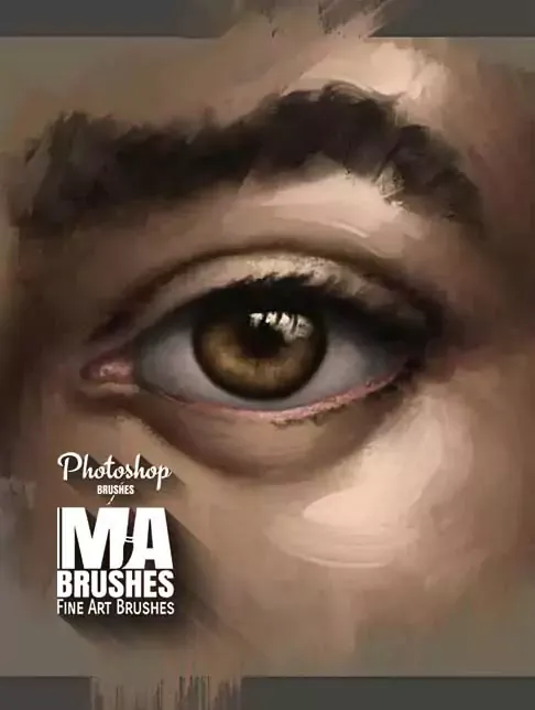 Das MA-Brushes Photoshop Pinsel Pack für realistisches digitales Malen mit authentischen Öl- und Leinwandtexturen