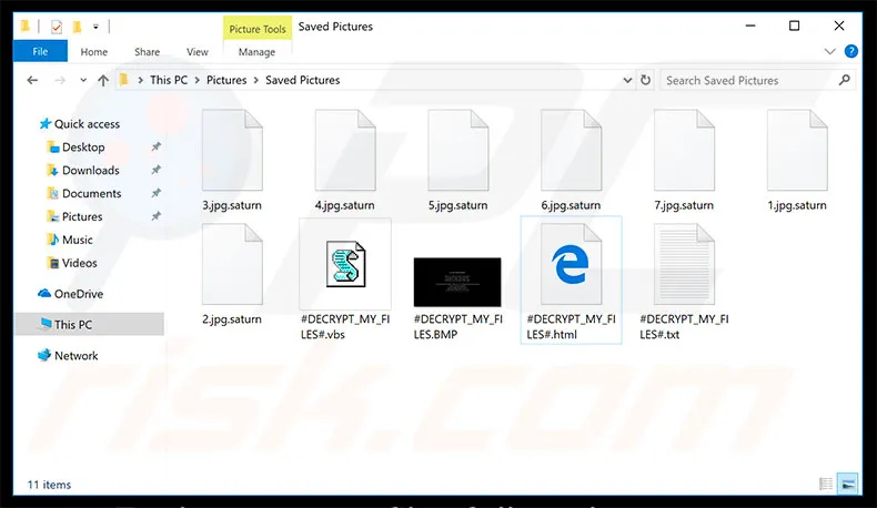 Dateien, die von Saturn verschlüsselt wurden