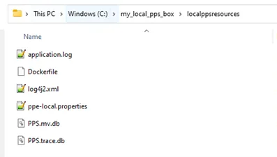 DB-Datei und weitere Inhalte im Ordner localppsresources