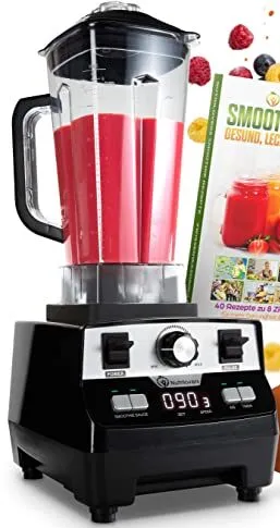Der Nutrilovers Nutri-Blender Max, ein leistungsstarker Standmixer mit 2000 Watt Leistung.