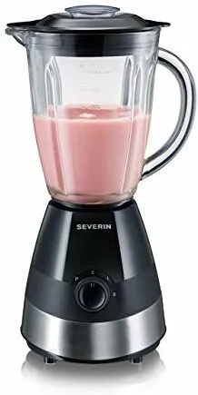 Der Severin SM 3718 Smoothie-Maker mit Glasbehälter und zwei Wirkungsstufen.