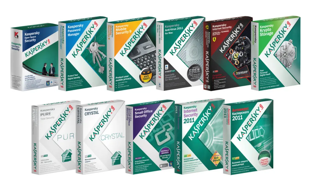 Detailansicht der Kaspersky 2010 Sicherheitssoftware Produktbox, welche die Weiterentwicklung im Design zeigt.