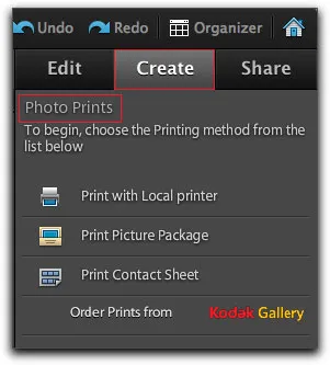 Detaillierte Optionen für Fotoabzüge