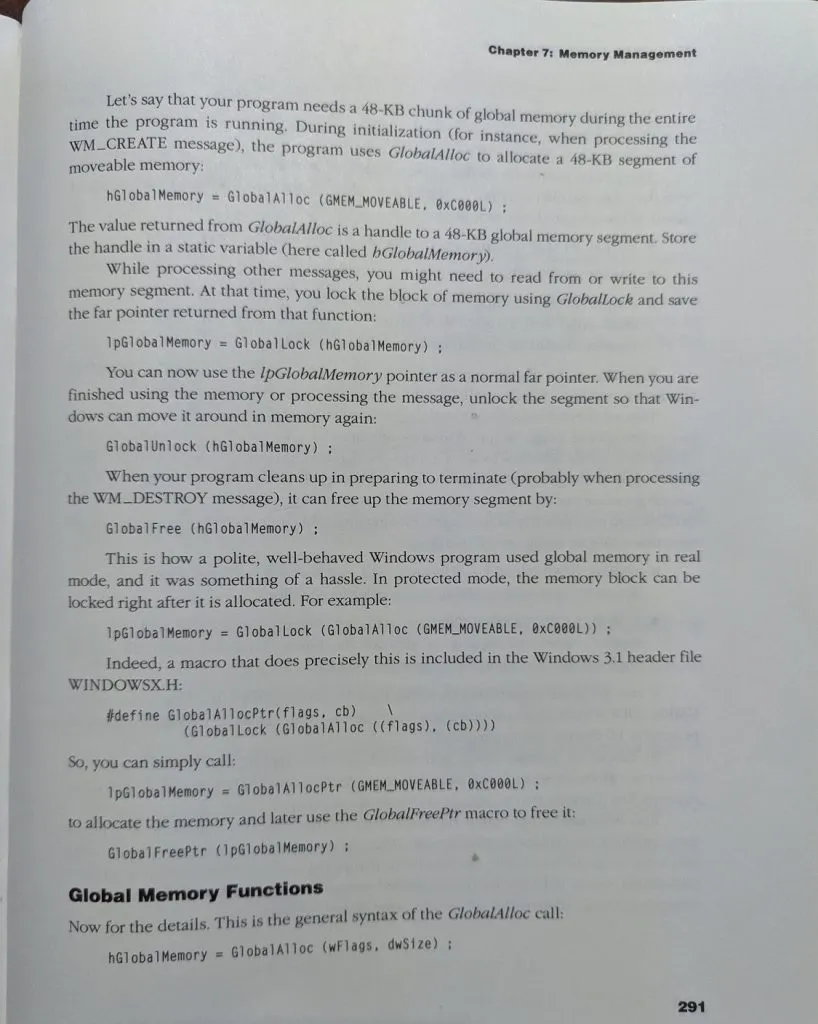 Details zu den Global Heap Memory APIs in Windows 3.1