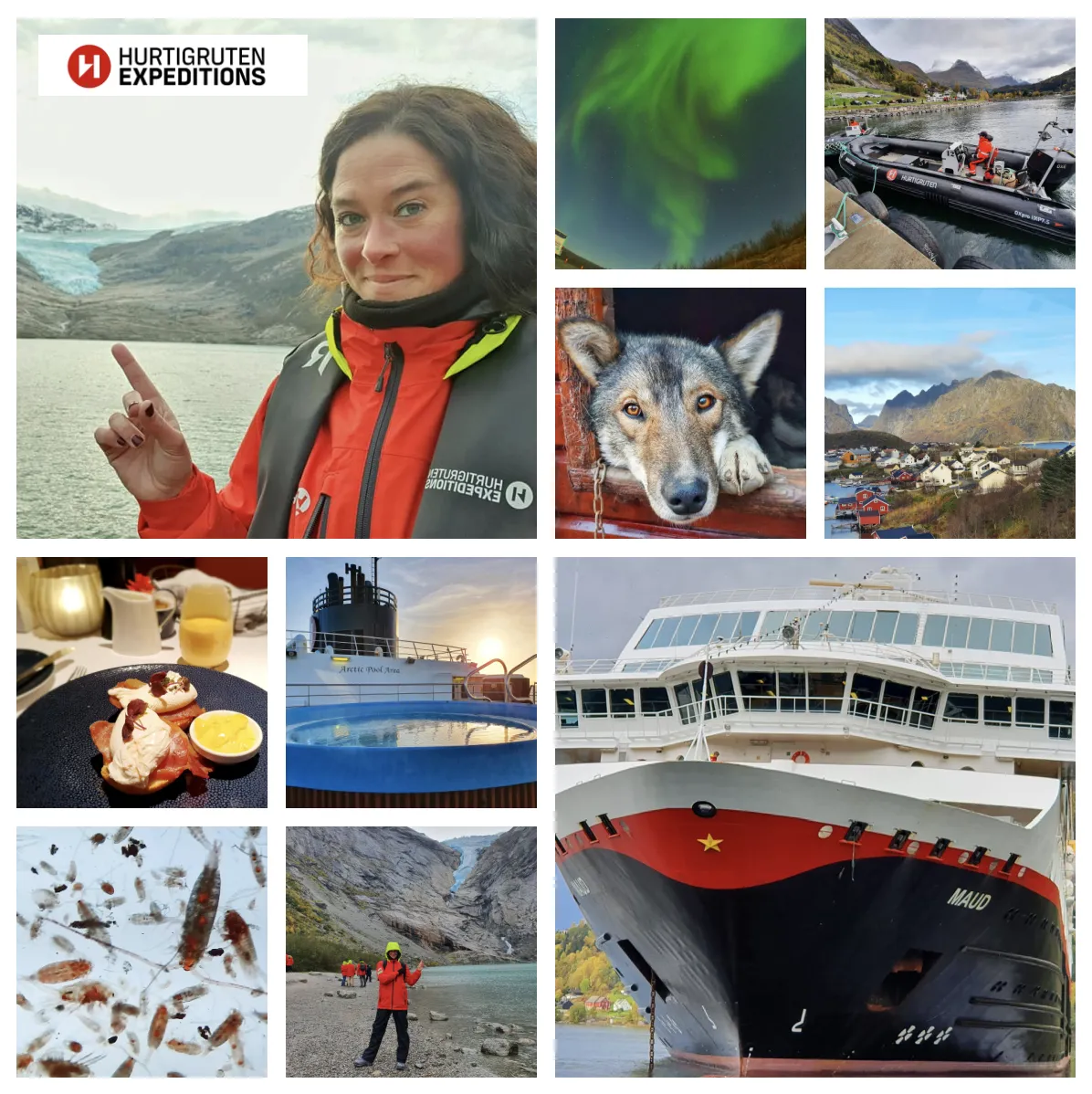 Die MS Maud von Hurtigruten Expeditions im Hafen, bereit für eine unvergessliche Reise in die Arktis