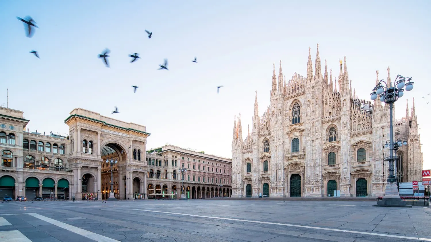 Die Piazza del Duomo in Mailand
