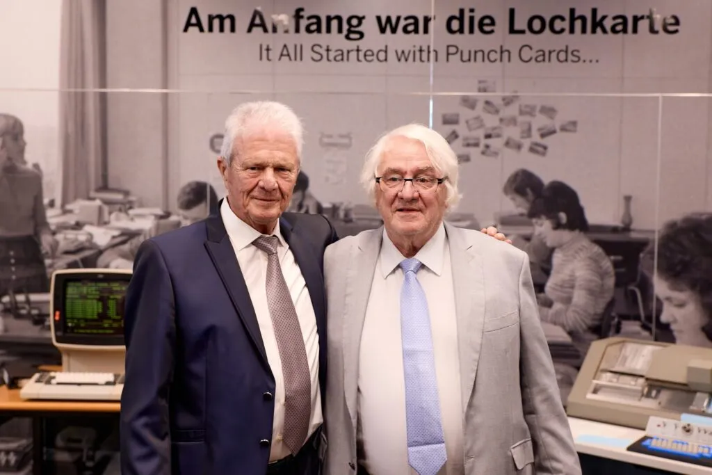 Dietmar Hopp und Hasso Plattner bei der 50-Jahr-Feier von SAP