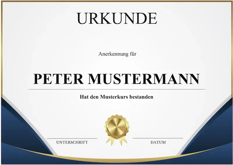 Dynamische Urkundenvorlage in PowerPoint für vielseitige Ehrungen