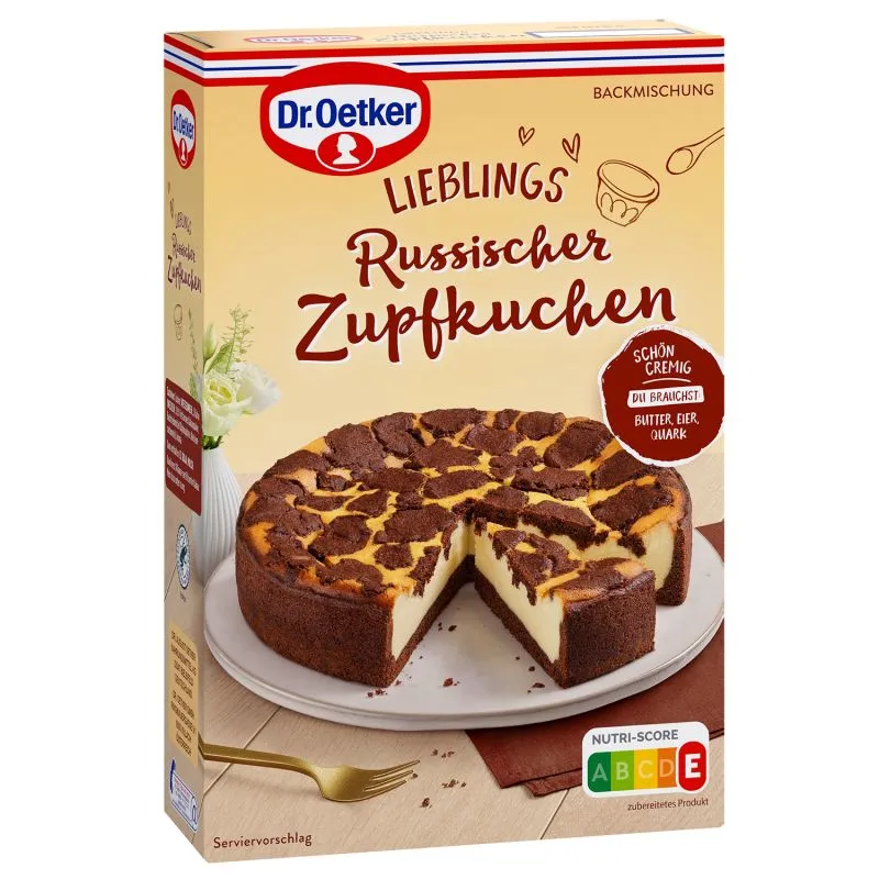Ein russischer Zupfkuchen mit Mürbeteigboden und Quarkfüllung