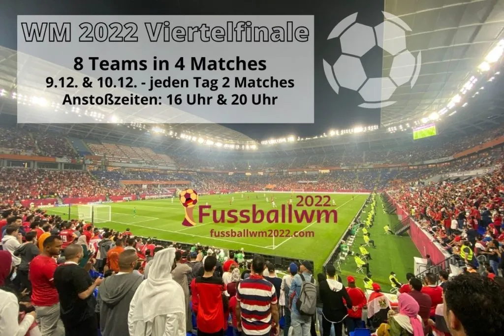 Ein symbolisches Bild des WM 2022 Viertelfinales, das die Intensität der Begegnungen widerspiegelt.