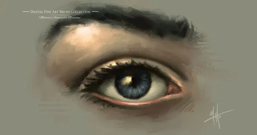 Eindrucksvolles digitales Kunstwerk, das die Vielseitigkeit der besten Photoshop Öl-Pinsel für Porträtmalerei demonstriert