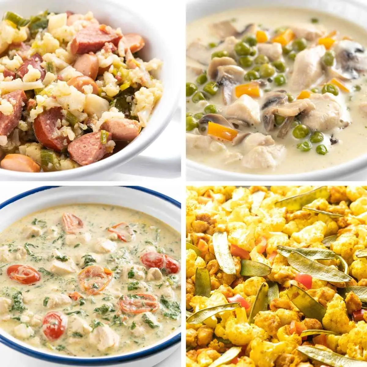 Eine Auswahl einfacher und leckerer Low Carb Abendessen Rezepte