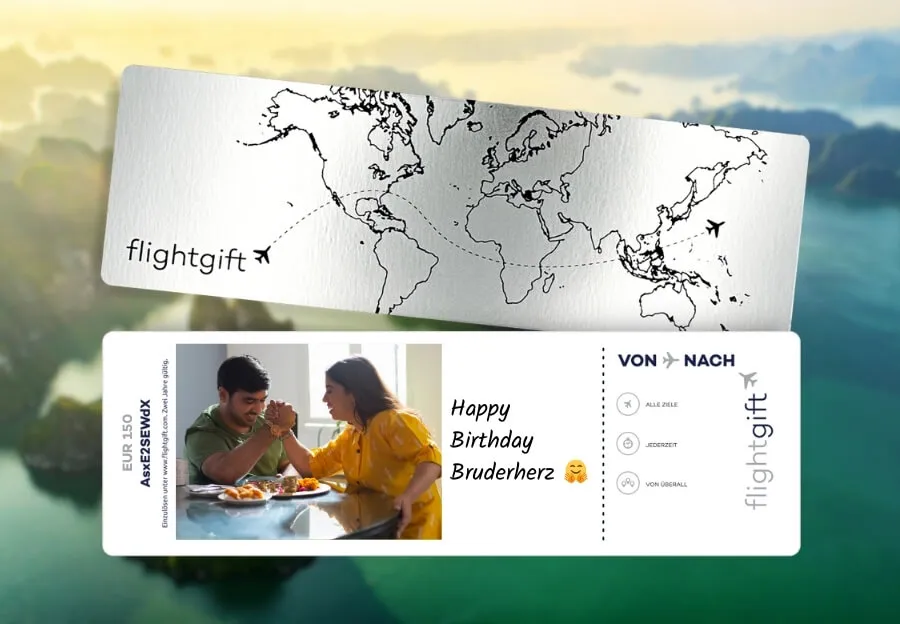 Einen Fluggutschein für eine Fernreise im Mai verschenken