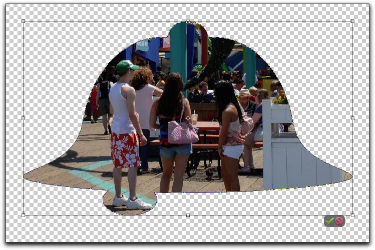 Ergebnis des „Ausstechformen“-Werkzeugs mit transparentem Hintergrund in Elements 9