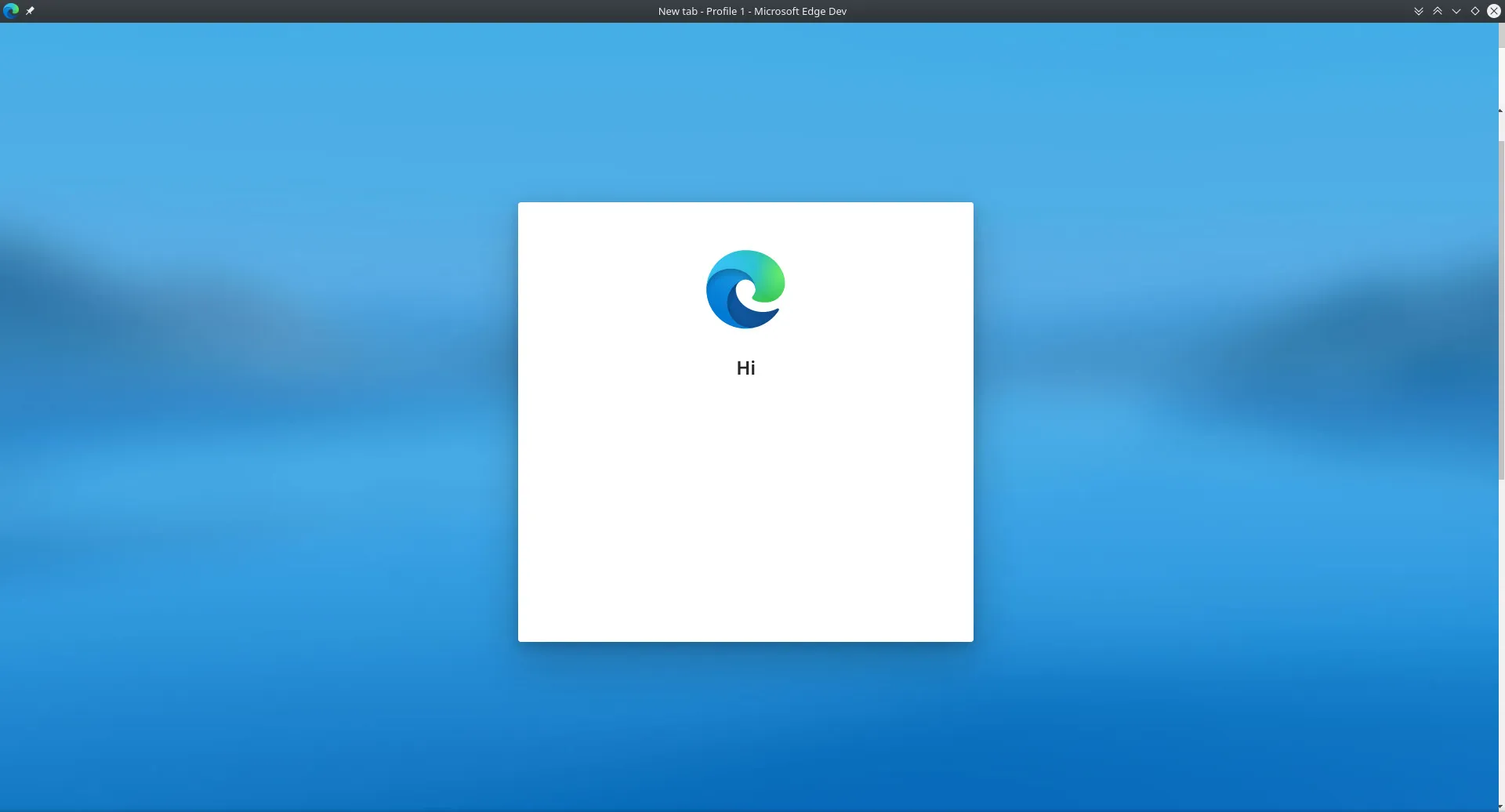 Erster Start von Microsoft Edge: Willkommensbildschirm