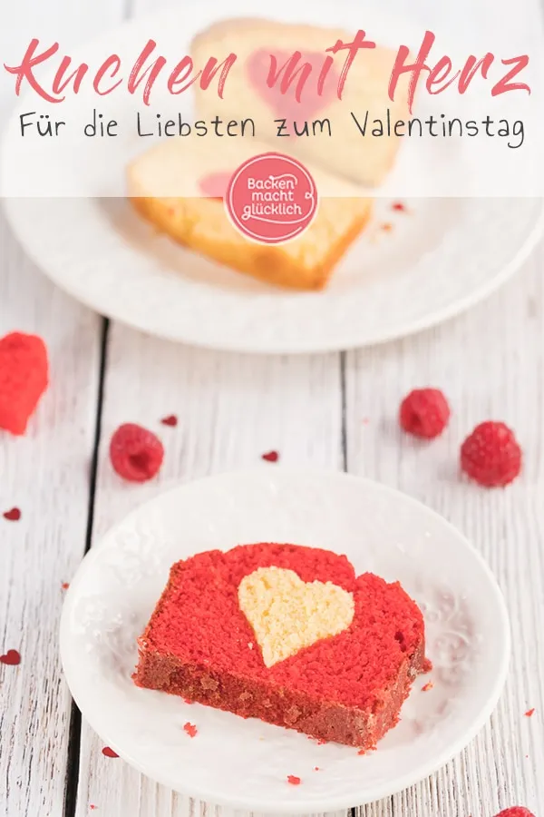 Farbiger Kuchen mit Herz im Inneren