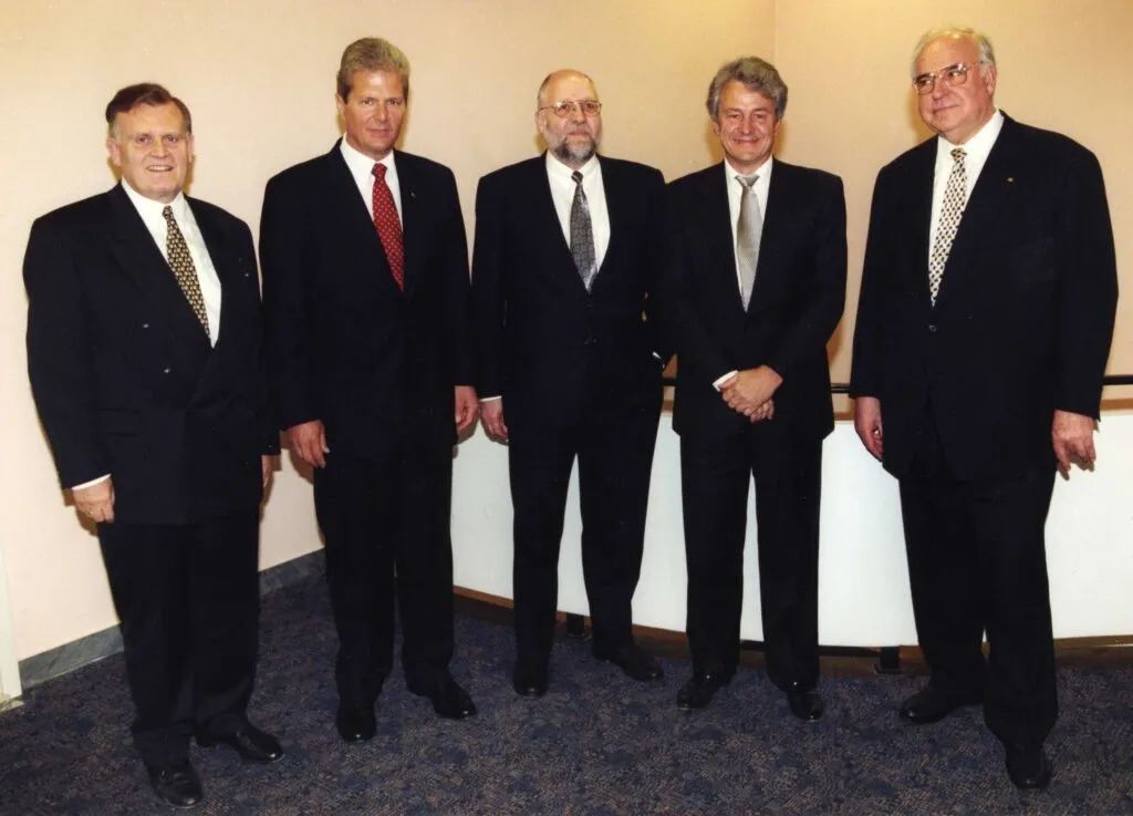 Feier zum 25-jährigen SAP-Jubiläum mit Ministerpräsident Erwin Teufel und Bundeskanzler Helmut Kohl