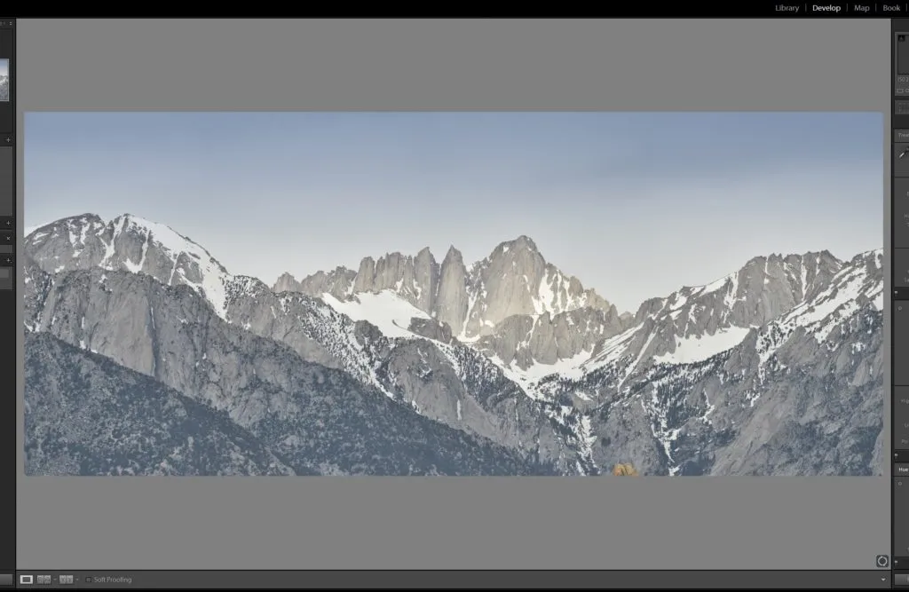 Finales 5-teiliges Panorama einer Fuji X-T2