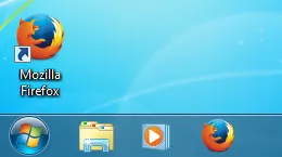 Firefox Desktop-Symbol zum Starten des Browsers nach der Installation