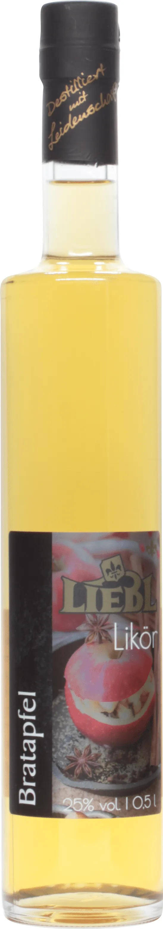 Flasche des köstlichen Bratapfellikörs von Shock Naue mit 25% Alkoholgehalt