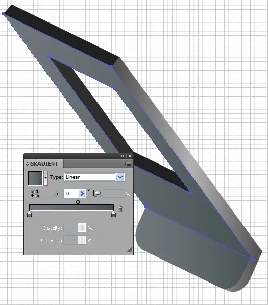 Fortsetzung des Füllvorgangs mit Verläufen für den DVD-Player in Illustrator