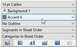 Füllfarben-Steuerung in think-cell Diagramm-Symbolleiste