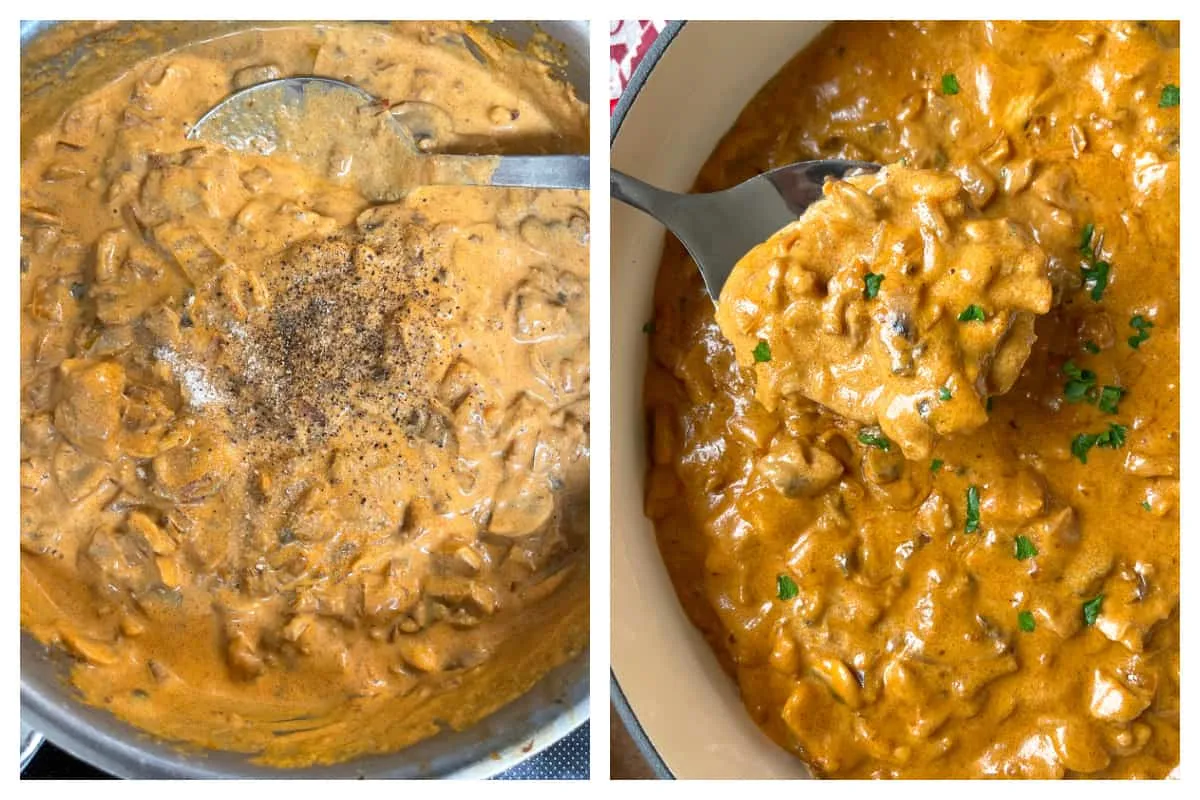 Geschnetzeltes: Deutsche Jägersauce mit Spätzle