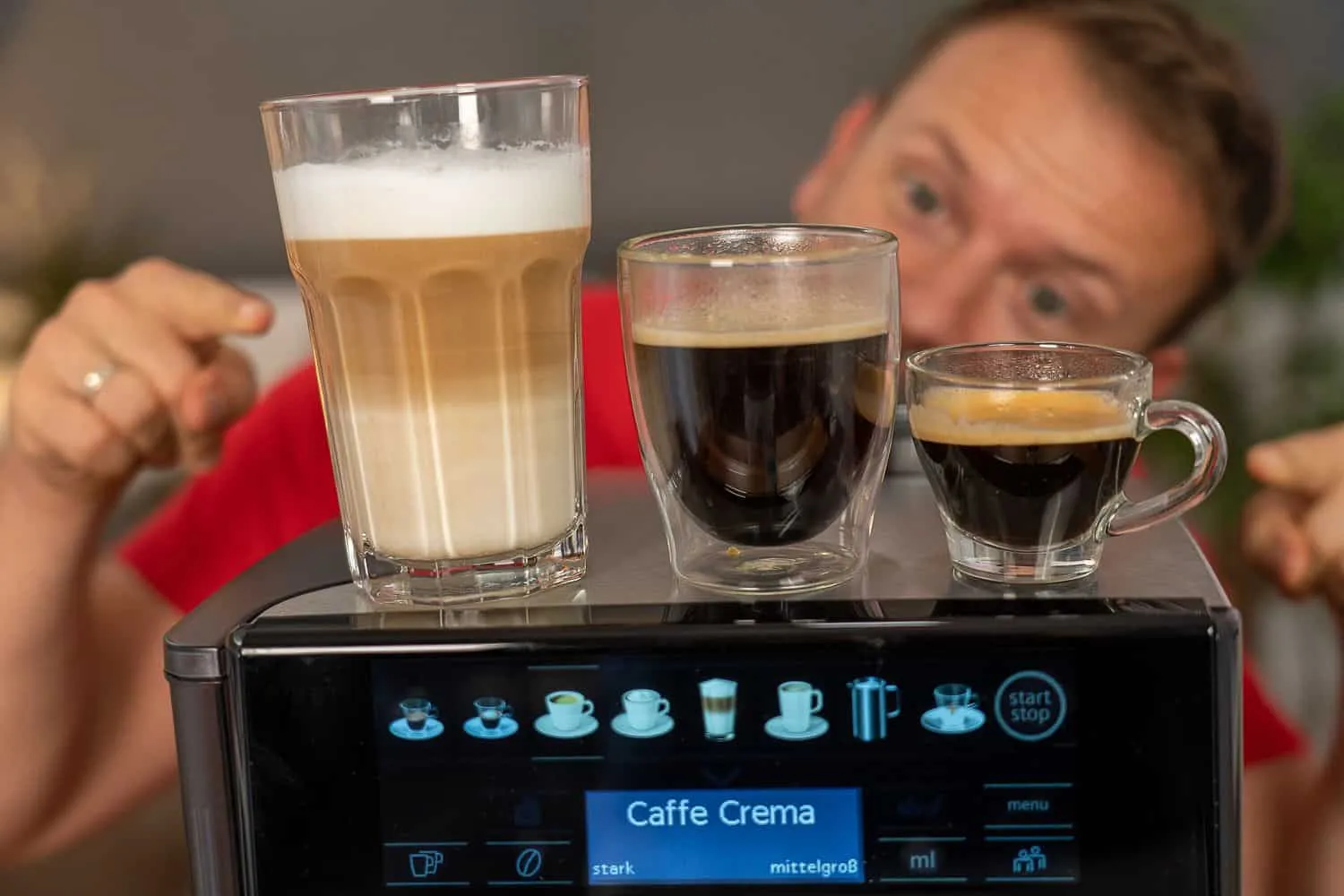 Getränkevielfalt des Siemens EQ.6 plus Kaffeevollautomaten im Überblick