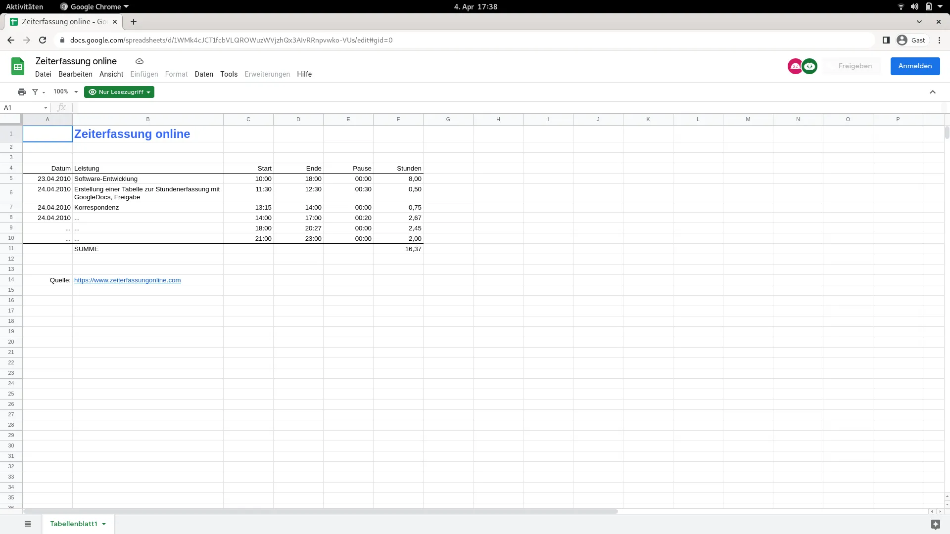 Google Account anmelden