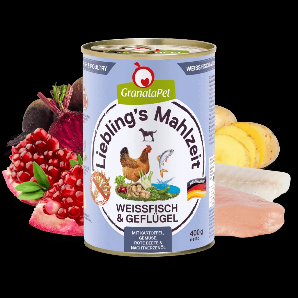GranataPet Weißfisch & Geflügel Nassfutter im Multipack