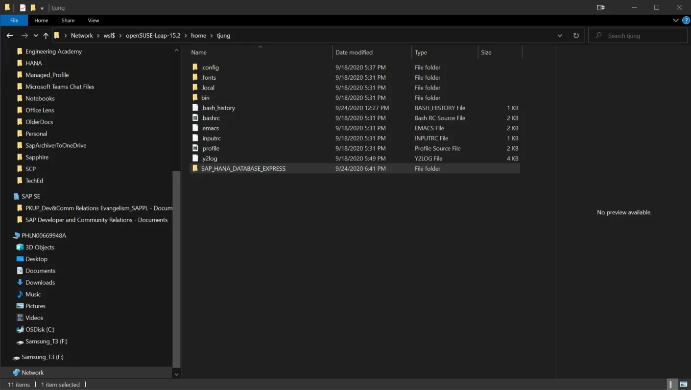 HANA Express Binär-Installer bereit