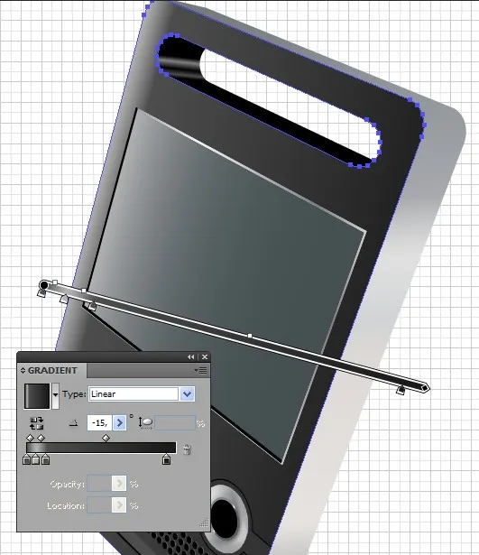 Hauptform des DVD-Players mit linearem Verlauf füllen