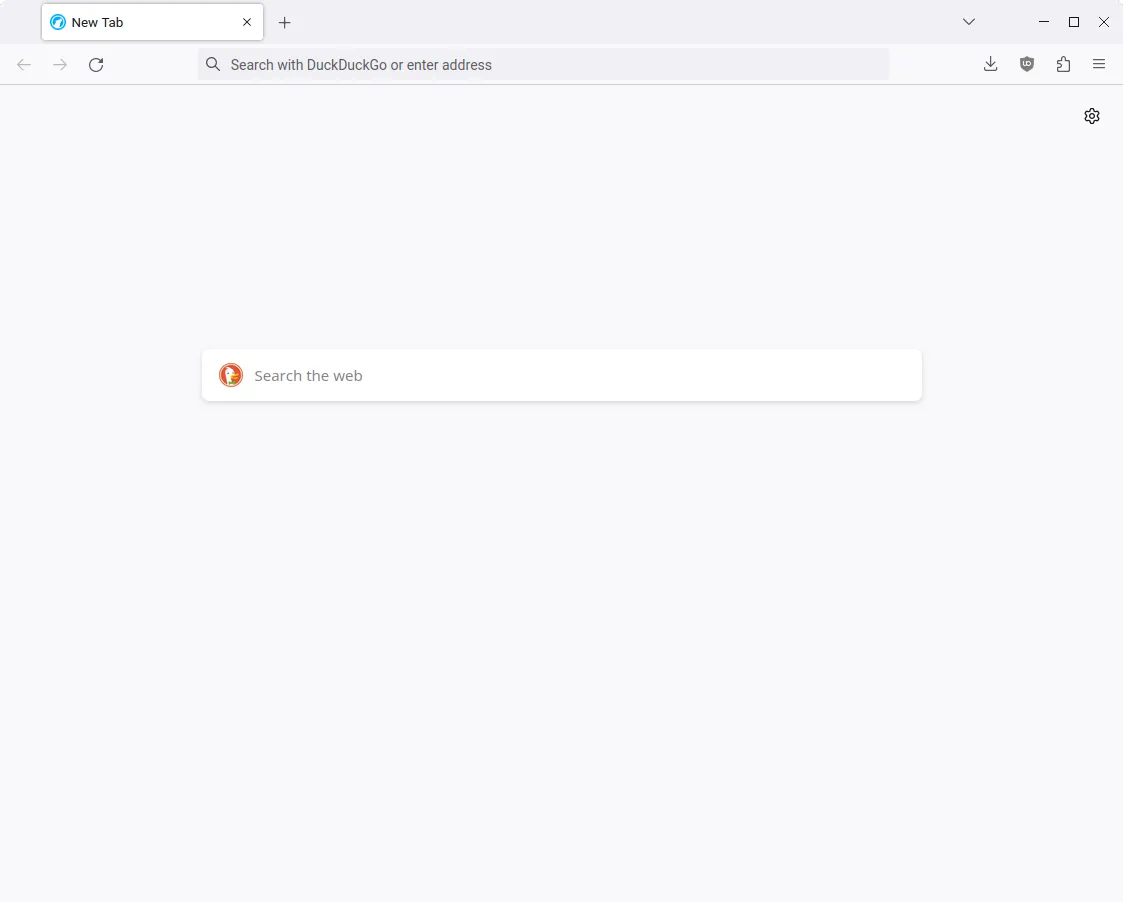 Heller Modus des LibreWolf Browsers, der eine saubere und sichere Benutzeroberfläche zeigt.