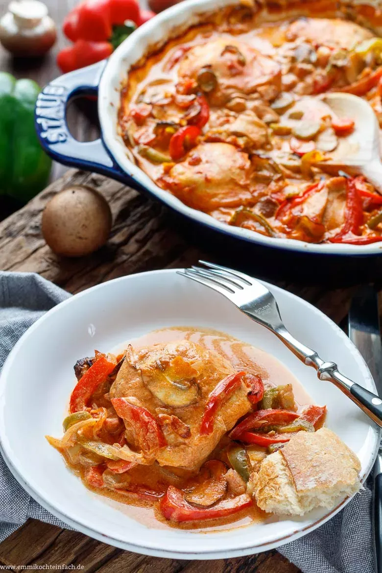 Herzhaftes Hähnchen mit Soße - www.emmikochteinfach.de