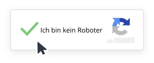 Ich bin kein Roboter Captcha als Symbol für Online-Täuschung und Betrugsversuche