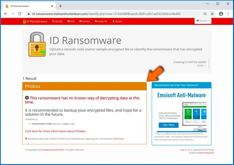 Identifizierung einer Ransomware-Infektion (Schritt 5)