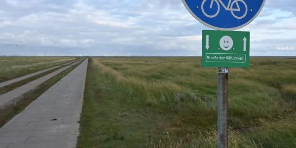 Idyllischer Weg zur Hamburger Hallig im Wattenmeer