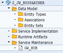 Initiales OData-Projekt in SEGW nach Erstellung