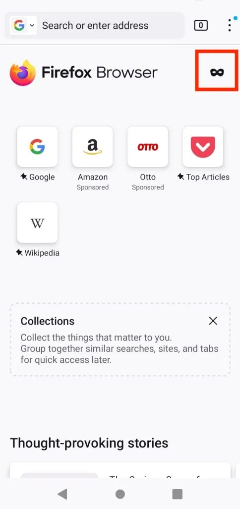 Inkognito-Modus in Firefox starten