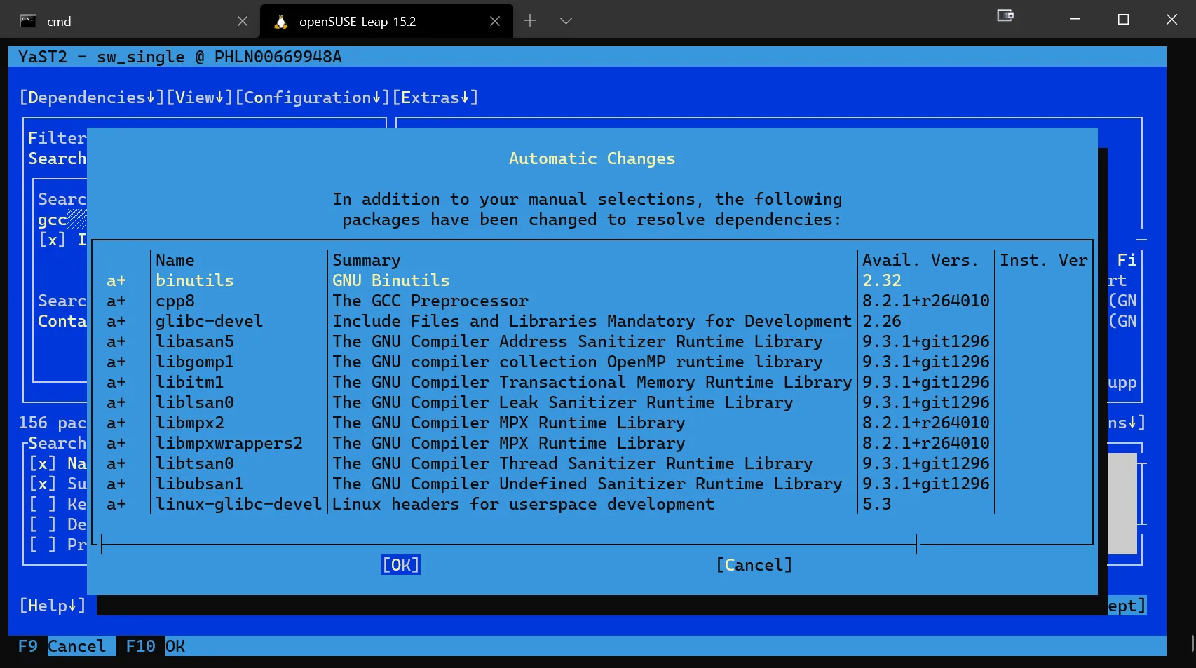 Installation des gesamten gcc-Pakets