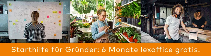 Junge Unternehmer, die an Laptops arbeiten, symbolisieren Start-ups und Freiberufler, die lexoffice nutzen