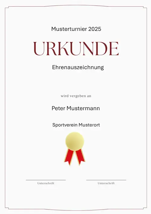 Klassische Urkundenvorlage für PowerPoint