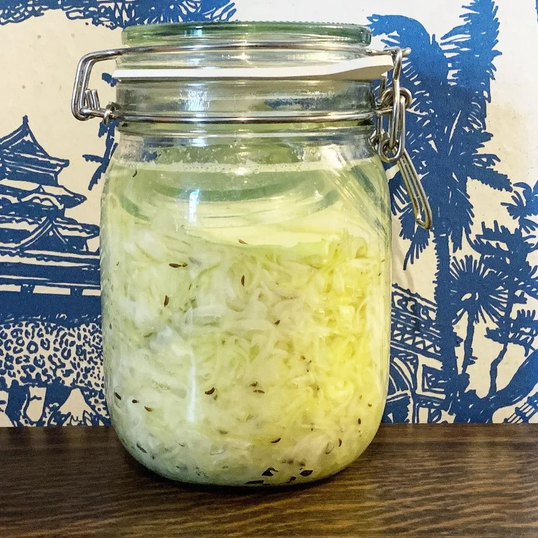 Klassisches Sauerkraut im Gärglas